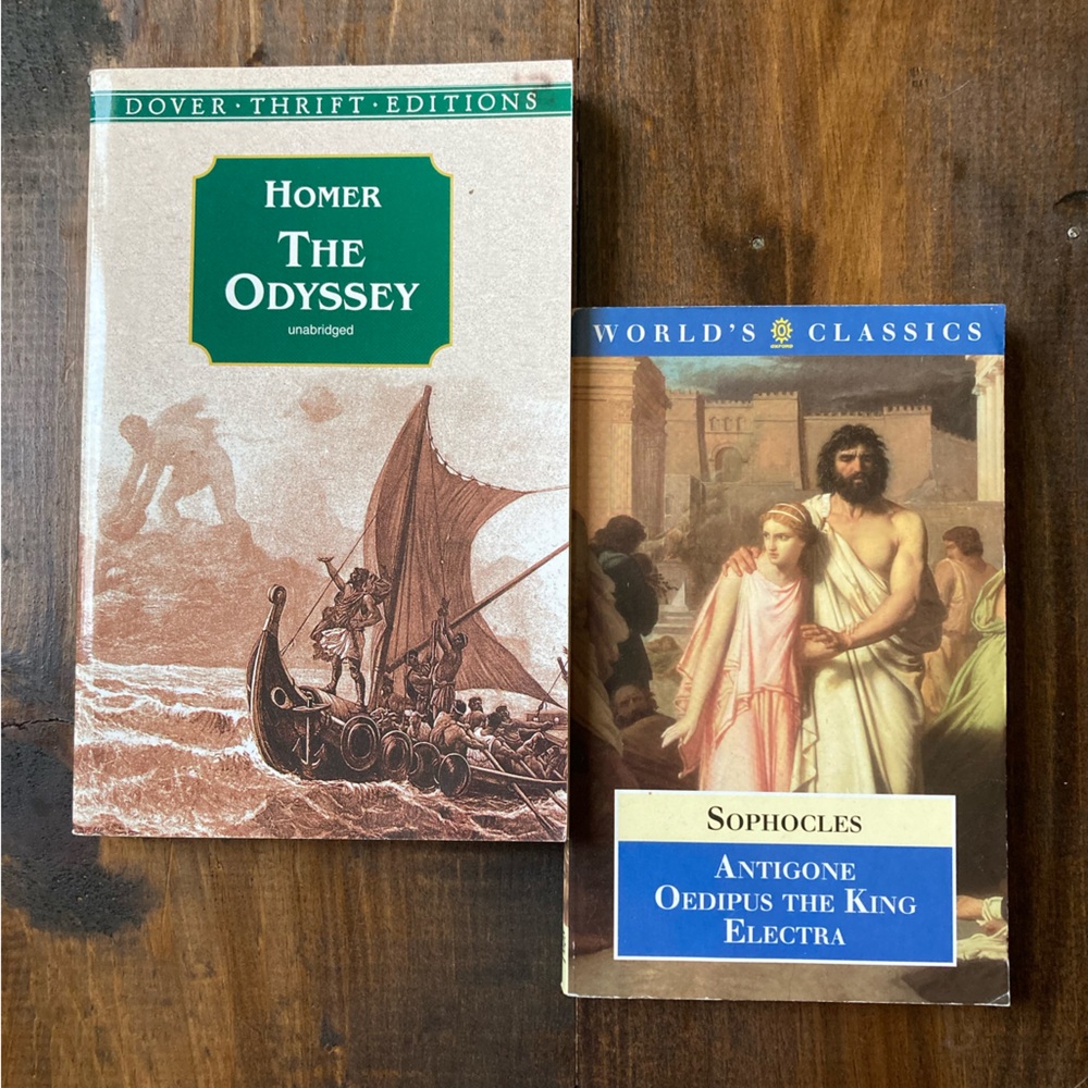 Homer and Sophocles Vintage Paperback bundle! The Odyssey Antigone Oedipus